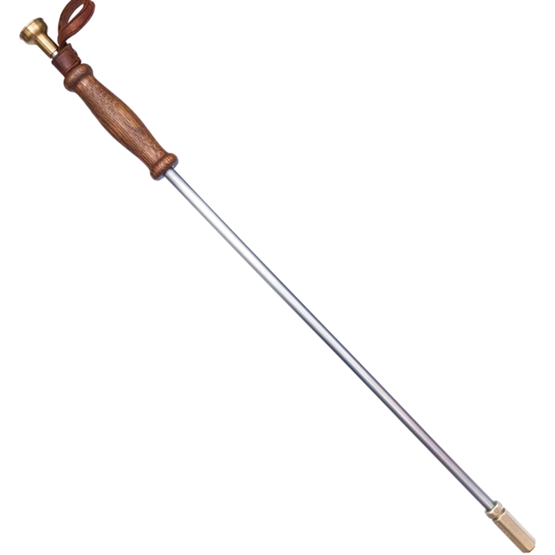 Perfect Hideaways: Donkey Fire Blower. A handcrafted fire blower with a polished wooden handle, long metal shaft, and brass nozzle, designed for efficiently stoking fires with ease and style. Perfect Hideaways shop