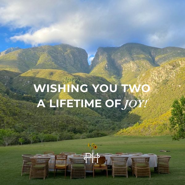 Wishing you two a lifetime of joy